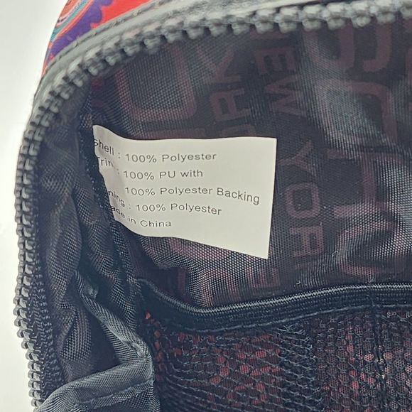 Soho Beauty Paisley Red Purple Hanging Makeup Bag - Picture 9 of 15